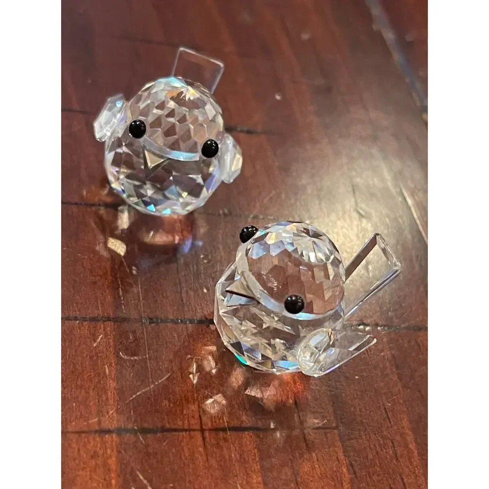 Swarovski crystal birdies pair